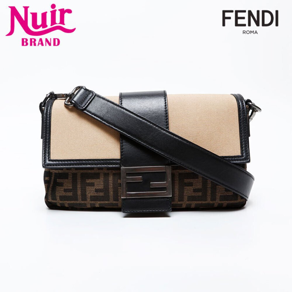 Fendi Zucca Mamma Bucket Shoulder Bag Brown